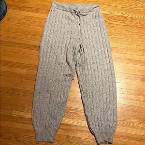 H&M Beige Cable Knit Joggers